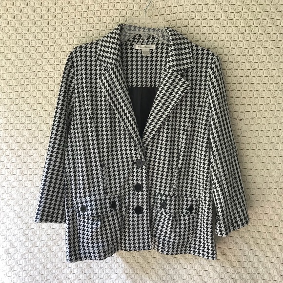 Susan Bristol houndstooth jersey blazer - Picture 4 of 7